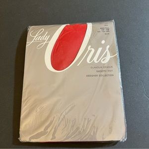 Vtg Lady Ortis Red Pantyhose Med/Tall 5’6”-5’8” 130-150 Lbs.; Opaque Smooth Knit